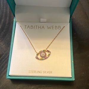NIB Tabitha Webb Evil Eye sterling Silver necklace